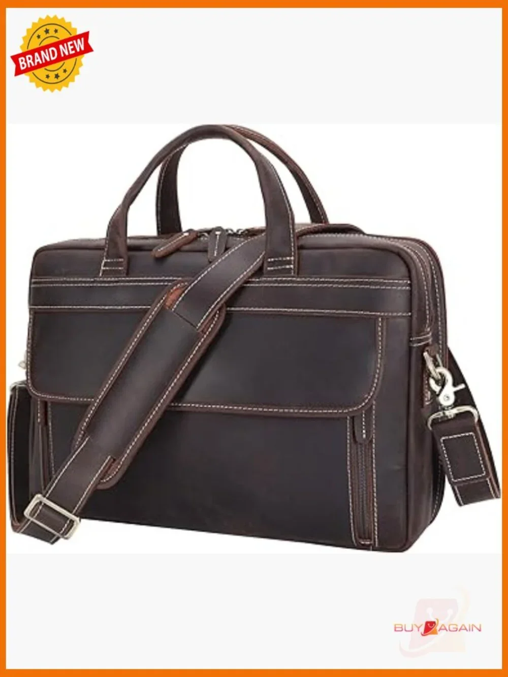 Leather Briefcase 15.6